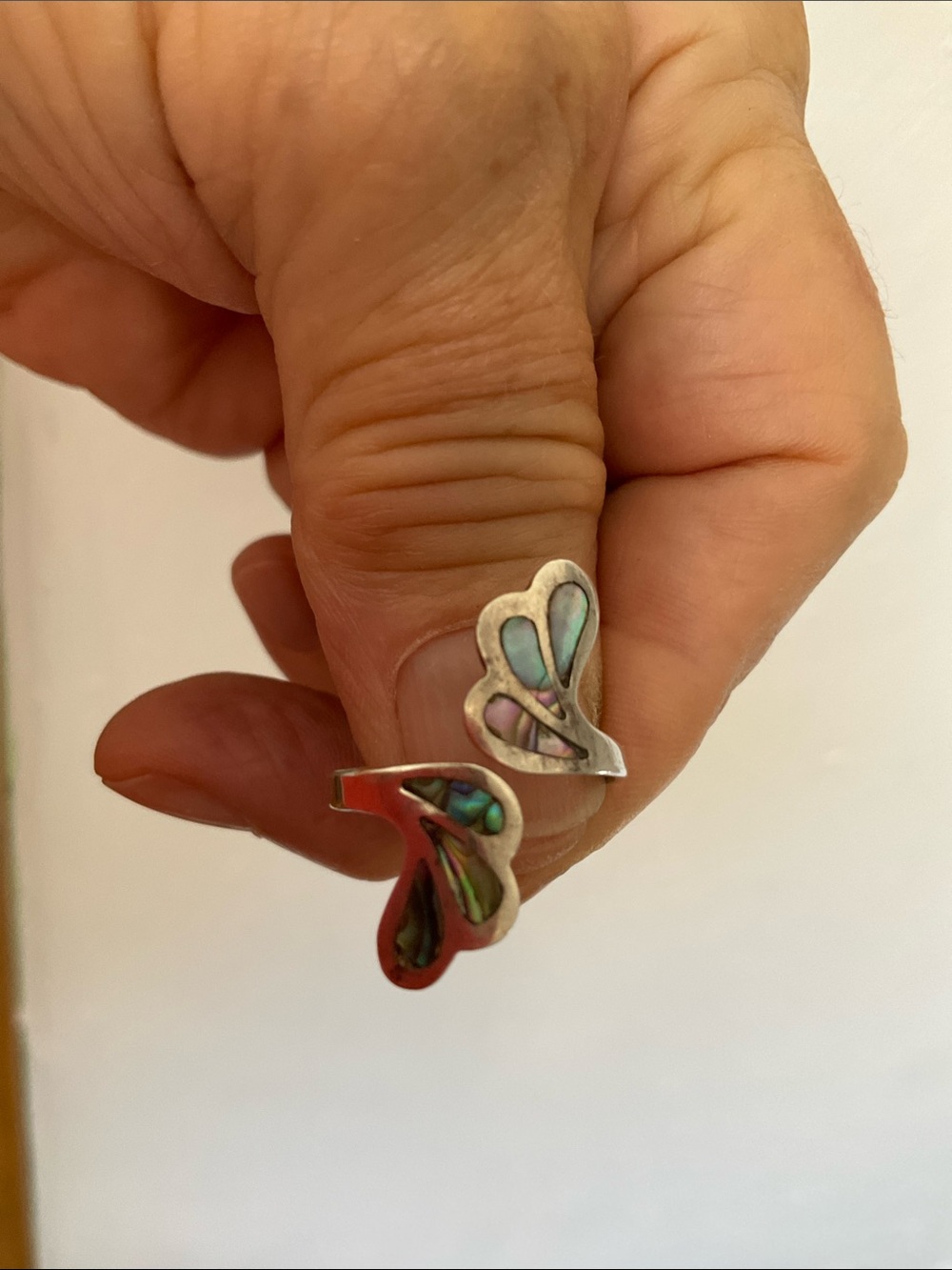 Mexico sterling silver bypass ring